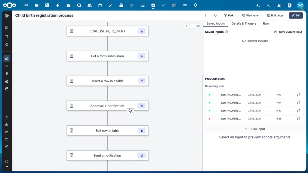 nextcloud hub 9 nextcloud flow child birth registration process example