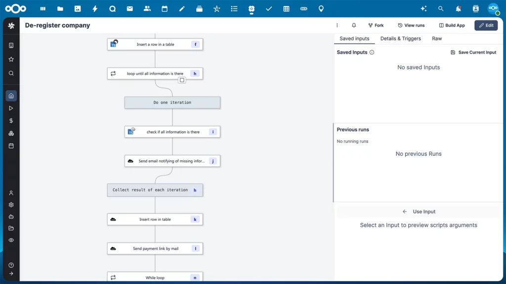 nextcloud hub 9 nextcloud flow company removal flow check mail